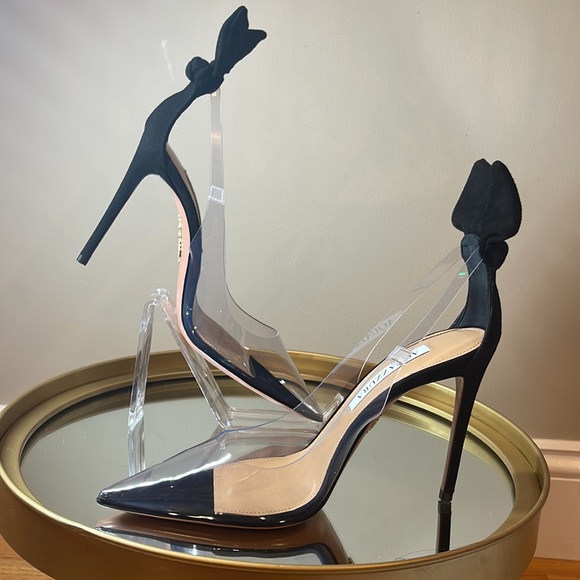 Aquazzura Tie Bow Plexi 105 pumps - Picture 16 of 17